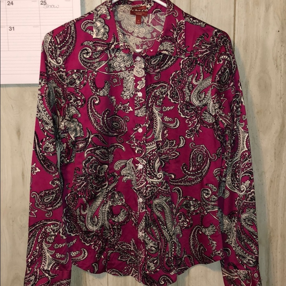 Talbots Paisley Button Down